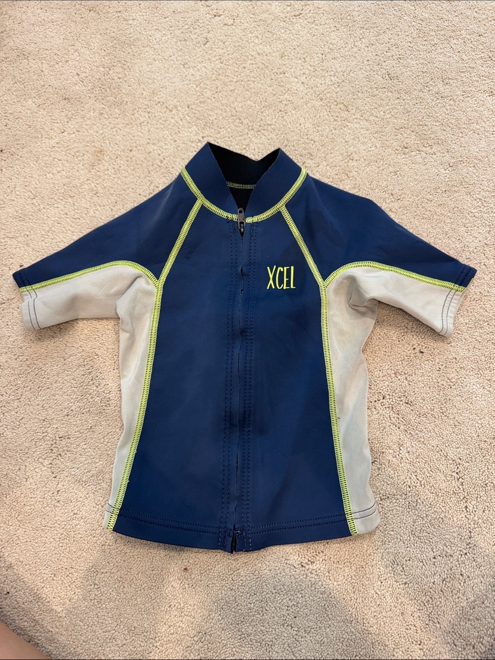 XCEL Kids Navy & Light Gray Short-Sleeve Swim Rashguard